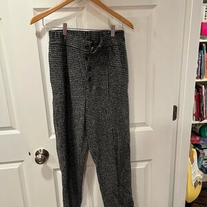 Madewell Houndstooth Pants in Black and White
